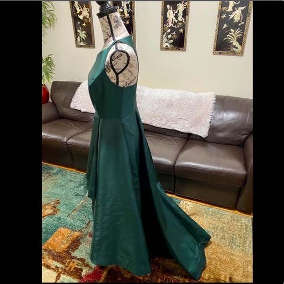 Adrianna Papell Mikado High Low Long Maxi Dress - Picture 4 of 6